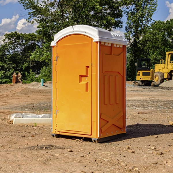 how often are the porta potties cleaned and serviced during a rental period in Hutchinson